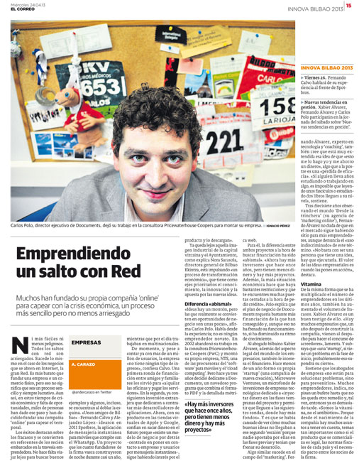 El Correo - INNOVA BILBAO 2013