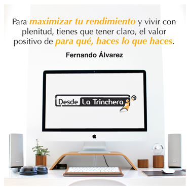 enemigo numero uno del maximo rendimiento - Fernando Alvarez - Para maximizar tu rendmiento y vivir con_plenitud tienes que tener claro el valor positivo de para que haces lo que haces