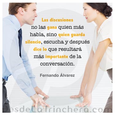 Cómo ganar una discusión en una reunión - Fernando Alvarez - Las discusiones no las gana quien mas_habla sino quien guarda silencio escucha y despues dice lo que resultara mas importante de la conversacion